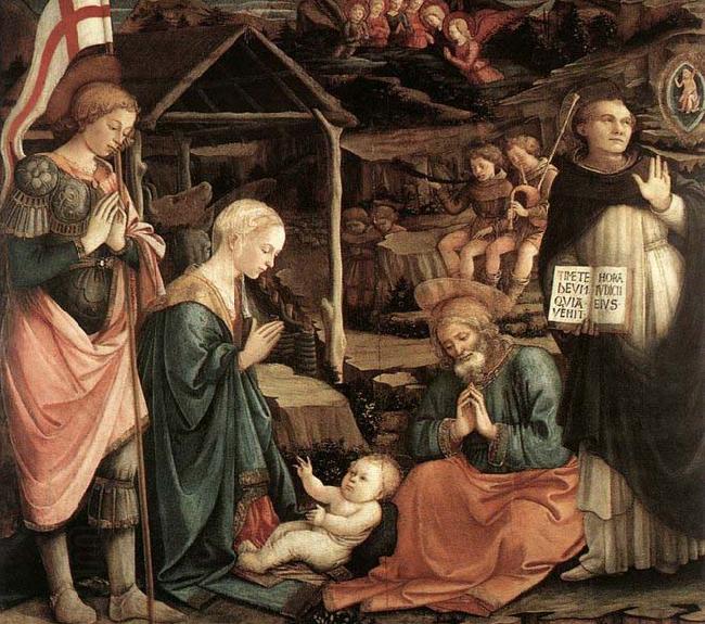 Fra Filippo Lippi Adoration of the Child with Saints oil painting picture